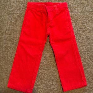 Boys red corduroy pants 2T